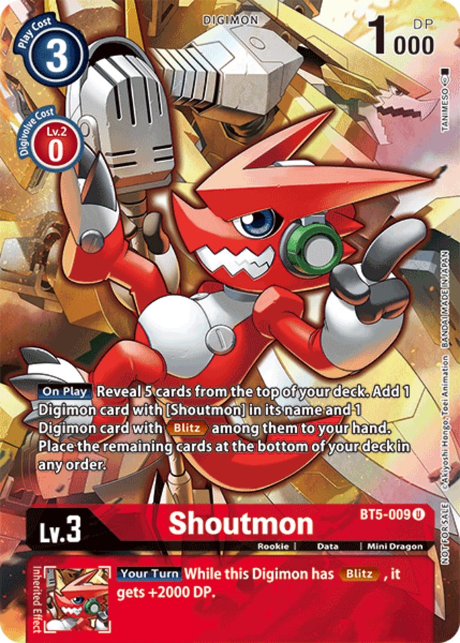 Shoutmon [BT5-009] (Tamer's Evolution Box 2) [Battle of Omni Promos]