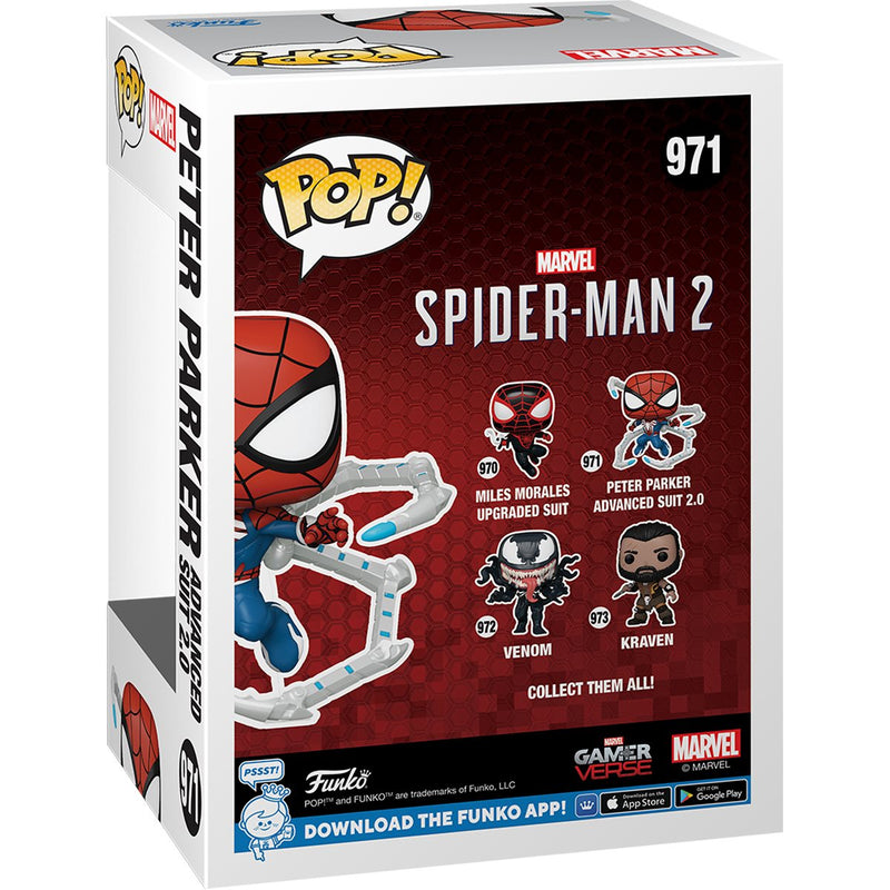 Funko Pop! Spider-Man 2 Game Peter Parker Advanced Suit 2.0 Vinyl Figure