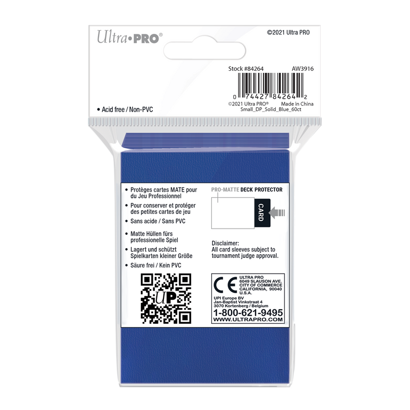 Ultra PRO: Small 60ct Sleeves - PRO-Matte (Blue)