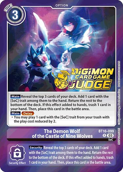 The Demon Wolf of the Castle of Nine Wolves [BT16-099] (Judge Pack 6) [Beginning Observer]