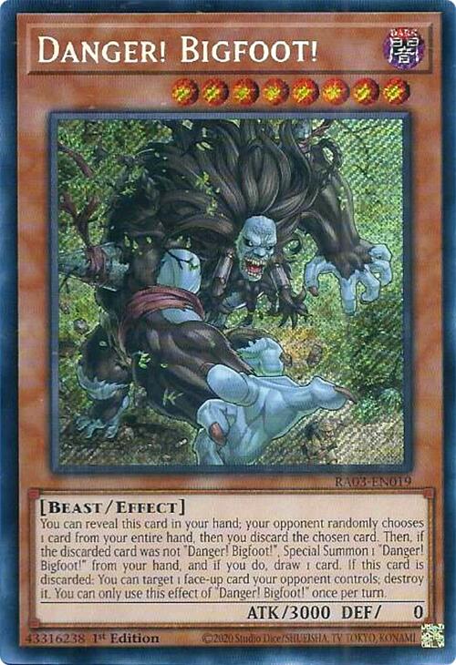 Danger! Bigfoot! (Secret Rare) [RA03-EN019] Secret Rare