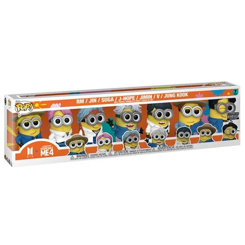 Funko Pop! Despicable Me 4 Minions x BTS Vinyl Figure 7-Pack - Entertainment Earth Exclusive: