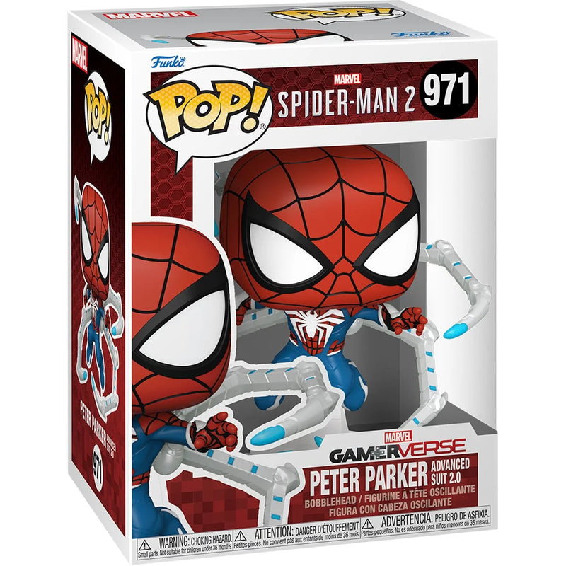 Funko Pop! Spider-Man 2 Game Peter Parker Advanced Suit 2.0 Vinyl Figure