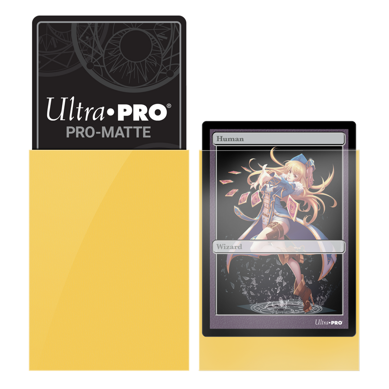 Ultra PRO: スモール 60ct スリーブ - PRO-Matte (イエロー) 