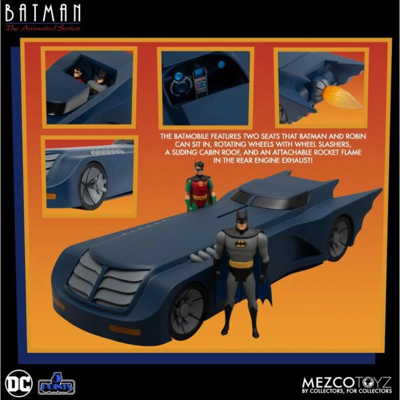 Mezco Toys Batman: The Animated Series Batmobile 5 Points Vehicle