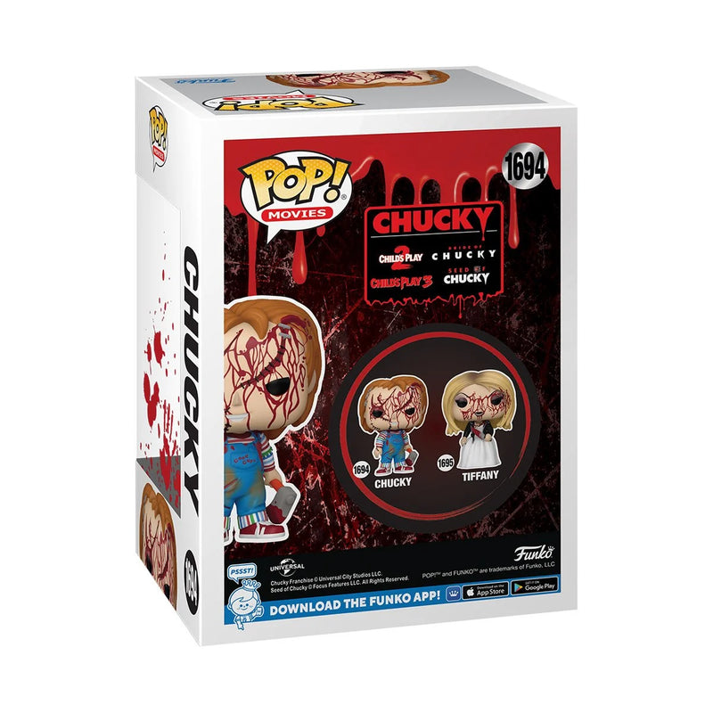 Funko Pop! Bride of Chucky Chucky Bloody Vinyl Figure (EE Exclusive)