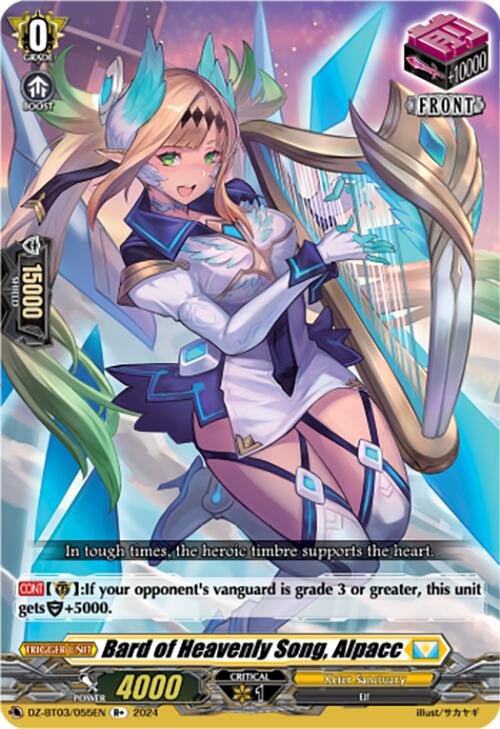 Bard of Heavenly Song, Alpacc (R+) (DZ-BT03/055EN) [Dimensional Transcendence] - Paradise Hobbies LLC