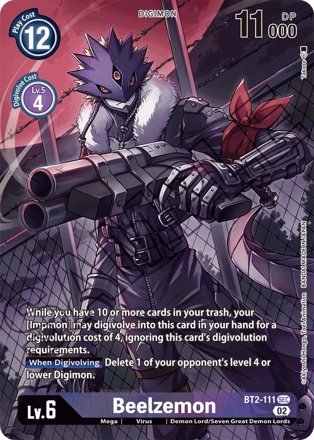 Beelzemon [BT2-111] (Alternate Art) [Starter Deck: Beelzemon Advanced Deck Set] - Paradise Hobbies LLC