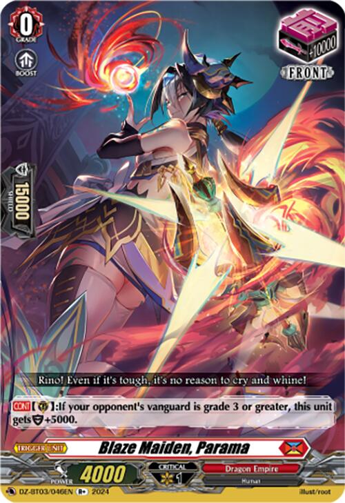 Blaze Maiden, Parama (R+) (DZ-BT03/046EN) [Dimensional Transcendence] - Paradise Hobbies LLC