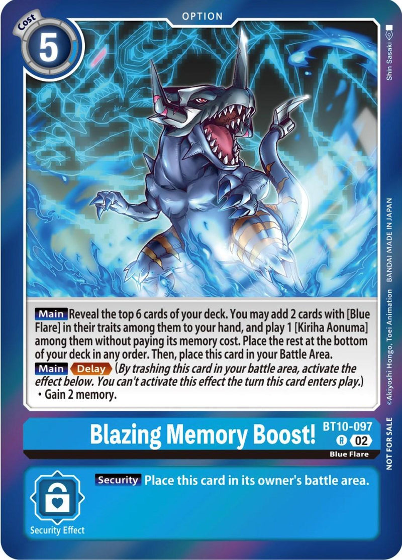 Blazing Memory Boost! [BT10-097] (Event Pack 5) [Xros Encounter Promos] - Paradise Hobbies LLC