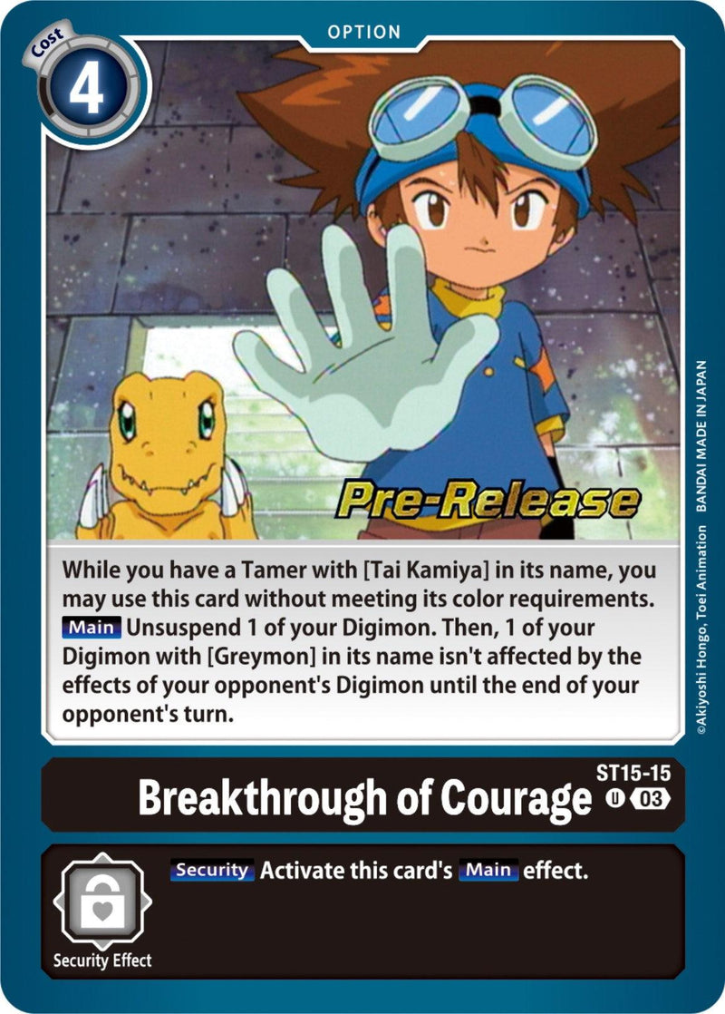 Breakthrough of Courage [ST15-15] [Starter Deck: Dragon of Courage Pre-Release Cards] - Paradise Hobbies LLC