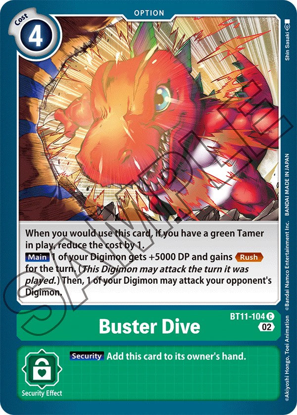 Buster Dive [BT11-104] [Dimensional Phase] - Paradise Hobbies LLC