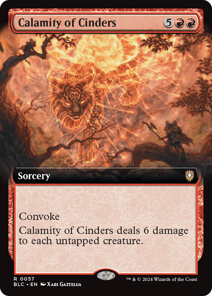 Calamity of Cinders (Extended Art) [Bloomburrow Commander] - Paradise Hobbies LLC