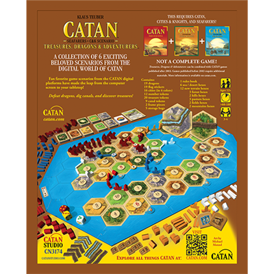 CATAN - Treasures, Dragons, & Adventurers Board Game - Paradise Hobbies LLC