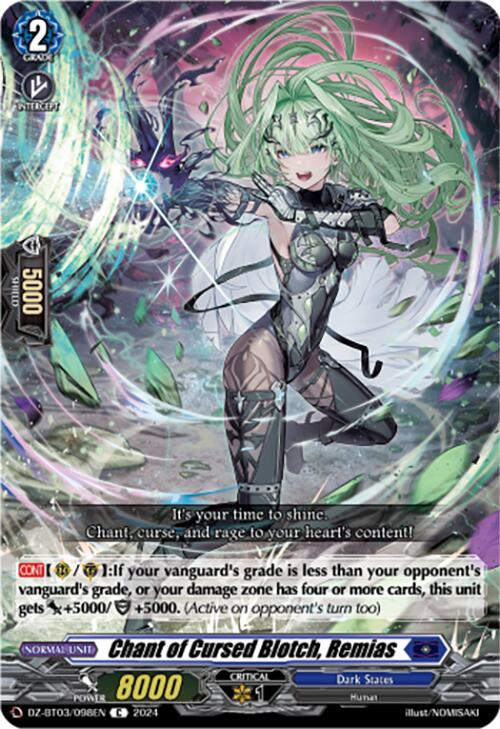 Chant of Cursed Blotch, Remias (DZ-BT03/098EN) [Dimensional Transcendence] - Paradise Hobbies LLC