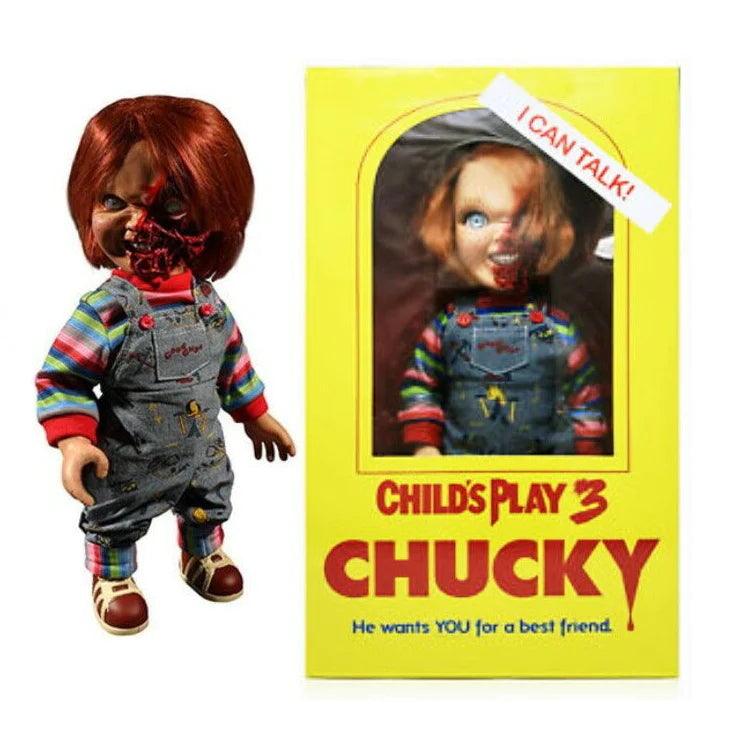 Child’s Play 3 Talking Pizza Face Chucky 15 Inch Mega Figure - Paradise Hobbies LLC