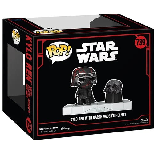 Funko Pop! Star Wars Dark Side Kylo Ren with Darth Vader's Helmet Deluxe