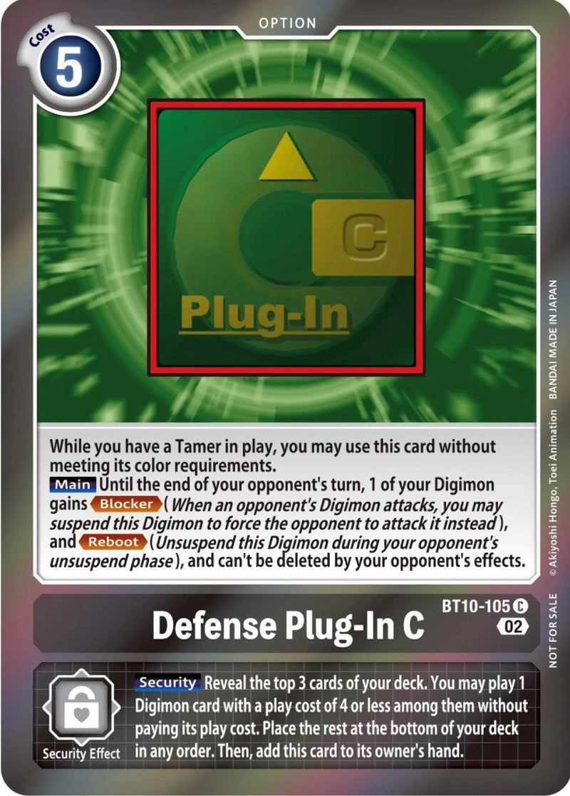 Defense Plug-In C [BT10-105] (Event Pack 4) [Xros Encounter Promos] - Paradise Hobbies LLC