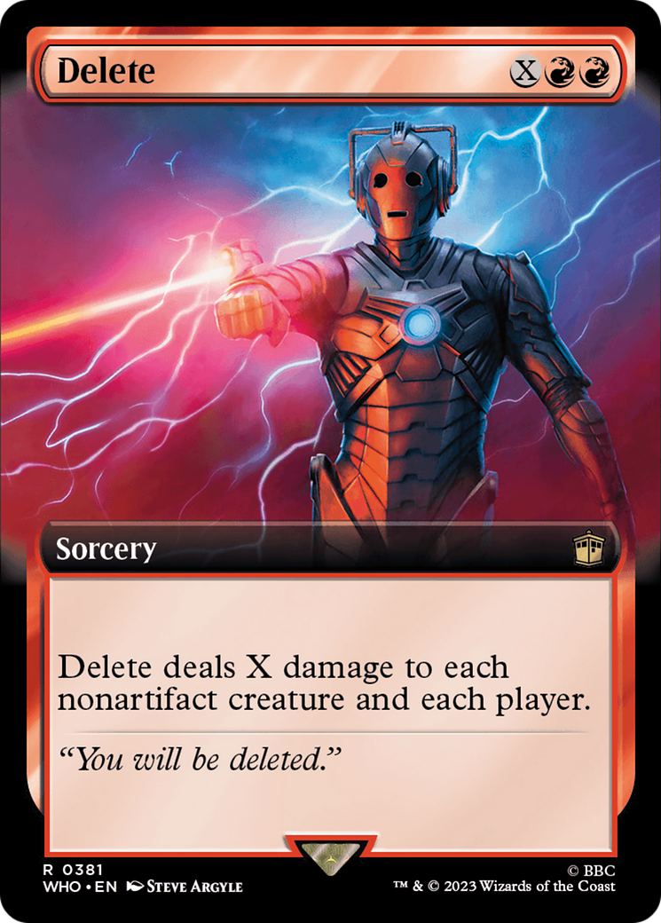 Delete (Extended Art) [Doctor Who] - Paradise Hobbies LLC