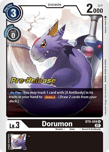 Dorumon [BT9-058] [X Record Pre-Release Promos] - Paradise Hobbies LLC