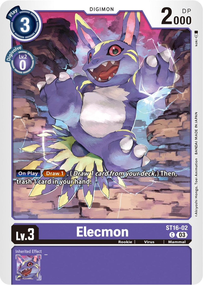 Elecmon [ST16-02] [Starter Deck: Wolf of Friendship] - Paradise Hobbies LLC