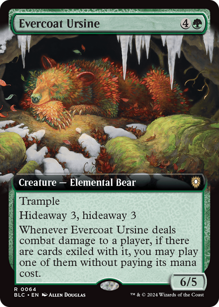 Evercoat Ursine (Extended Art) [Bloomburrow Commander] - Paradise Hobbies LLC