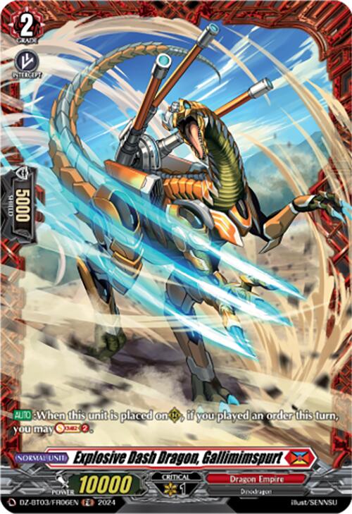 Explosive Dash Dragon, Gallimimspurt (DZ-BT03/FR06EN) [Dimensional Transcendence] - Paradise Hobbies LLC