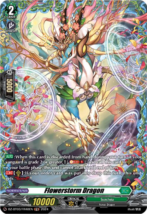 Flowerstorm Dragon (DZ-BT03/FR40EN) [Dimensional Transcendence] - Paradise Hobbies LLC