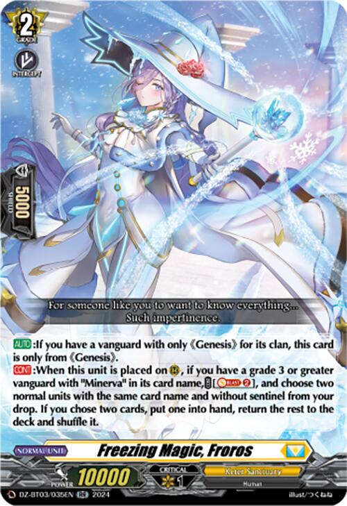 Freezing Magic, Froros (DZ-BT03/035EN) [Dimensional Transcendence] - Paradise Hobbies LLC