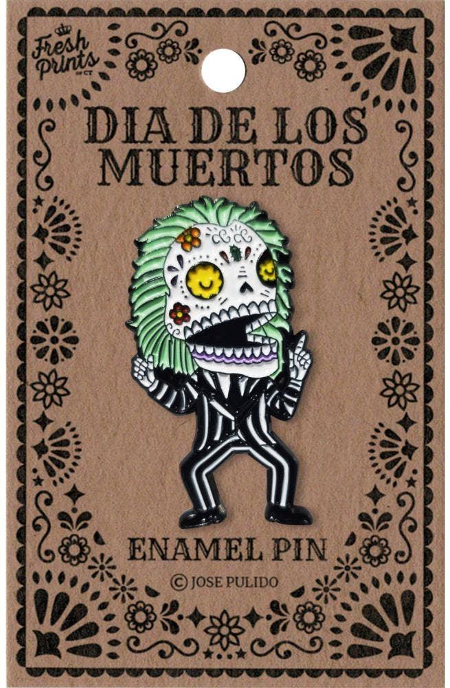 Fresh Prints of CT - Beetlejuice Enamel Pin - Paradise Hobbies LLC