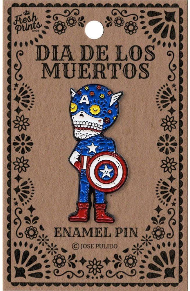 Fresh Prints of CT - Captain America Enamel Pin - Paradise Hobbies LLC