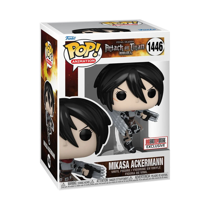 Funko Pop! Attack on Titan Mikasa Ackerman (Final Season) Metallic (BBTS Exclusive) - Paradise Hobbies LLC