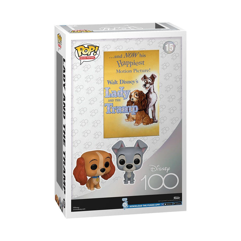 Funko POP! Disney 100 Lady and the Tramp Movie Poster with Case - Paradise Hobbies LLC