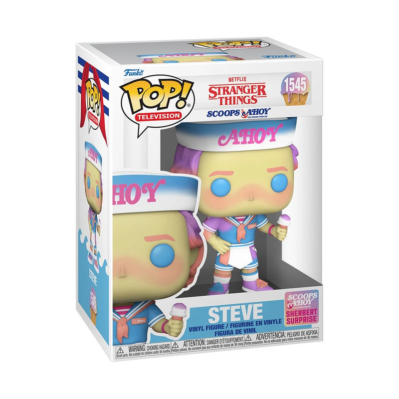 Funko Pop! Stranger Things Steve with Ice Cream (Scoops Ahoy) Vinyl Figure - Paradise Hobbies LLC