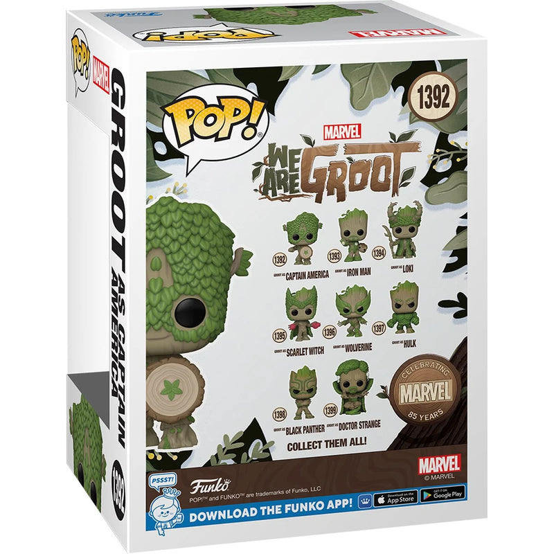 Funko Pop! We Are Groot as Captain America Vinyl Figure - Paradise Hobbies LLC