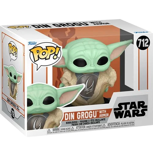 Funko Pop1 Star Wars: The Mandalorian Din Grogu with Armor Vinyl Figure - Paradise Hobbies LLC