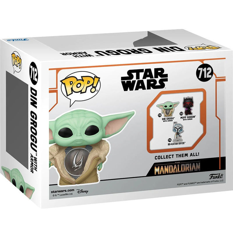 Funko Pop1 Star Wars: The Mandalorian Din Grogu with Armor Vinyl Figure - Paradise Hobbies LLC