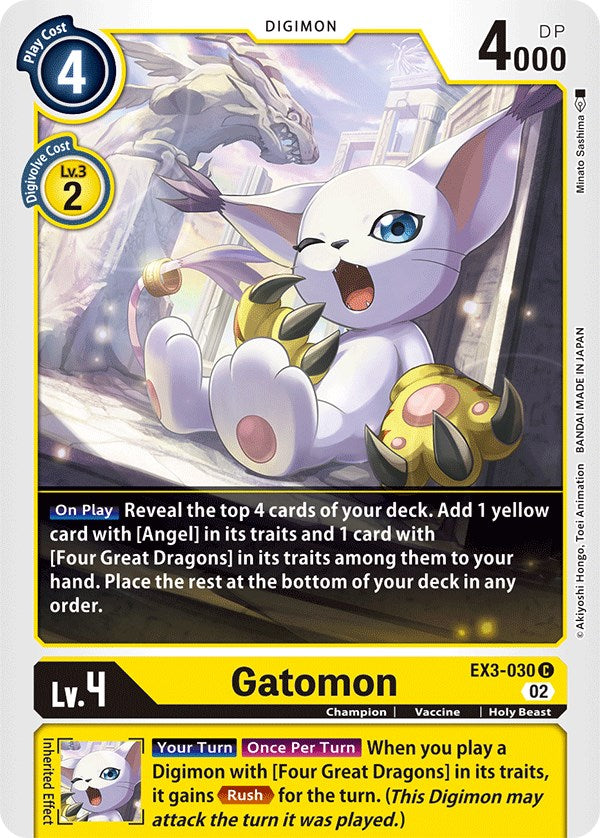 Gatomon [EX3-030] [Draconic Roar] - Paradise Hobbies LLC