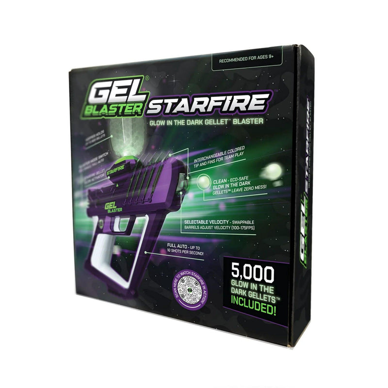 Gel Blaster STARFIRE, Glow-in-the-Dark Gellet Blaster, with 5,000 Starfire Glow-in-the-Dark Gellets - Paradise Hobbies LLC