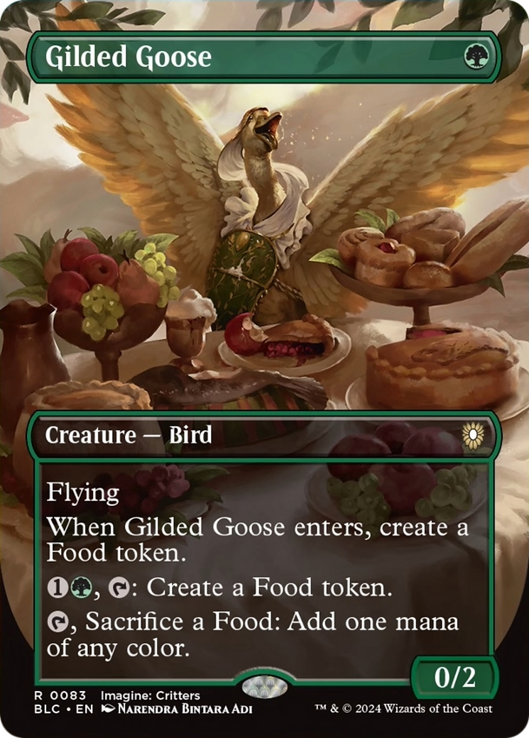 Gilded Goose (Borderless) [Bloomburrow Commander] - Paradise Hobbies LLC