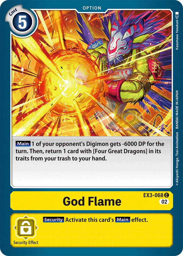 God Flame [EX3-068] [Draconic Roar] - Paradise Hobbies LLC