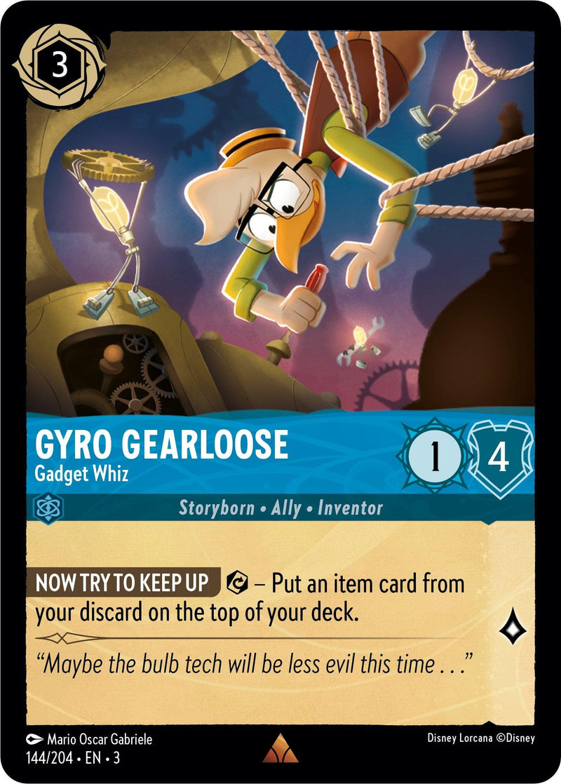 Gyro Gearloose - Gadget Whiz (144//204) [Into the Inklands] - Paradise Hobbies LLC