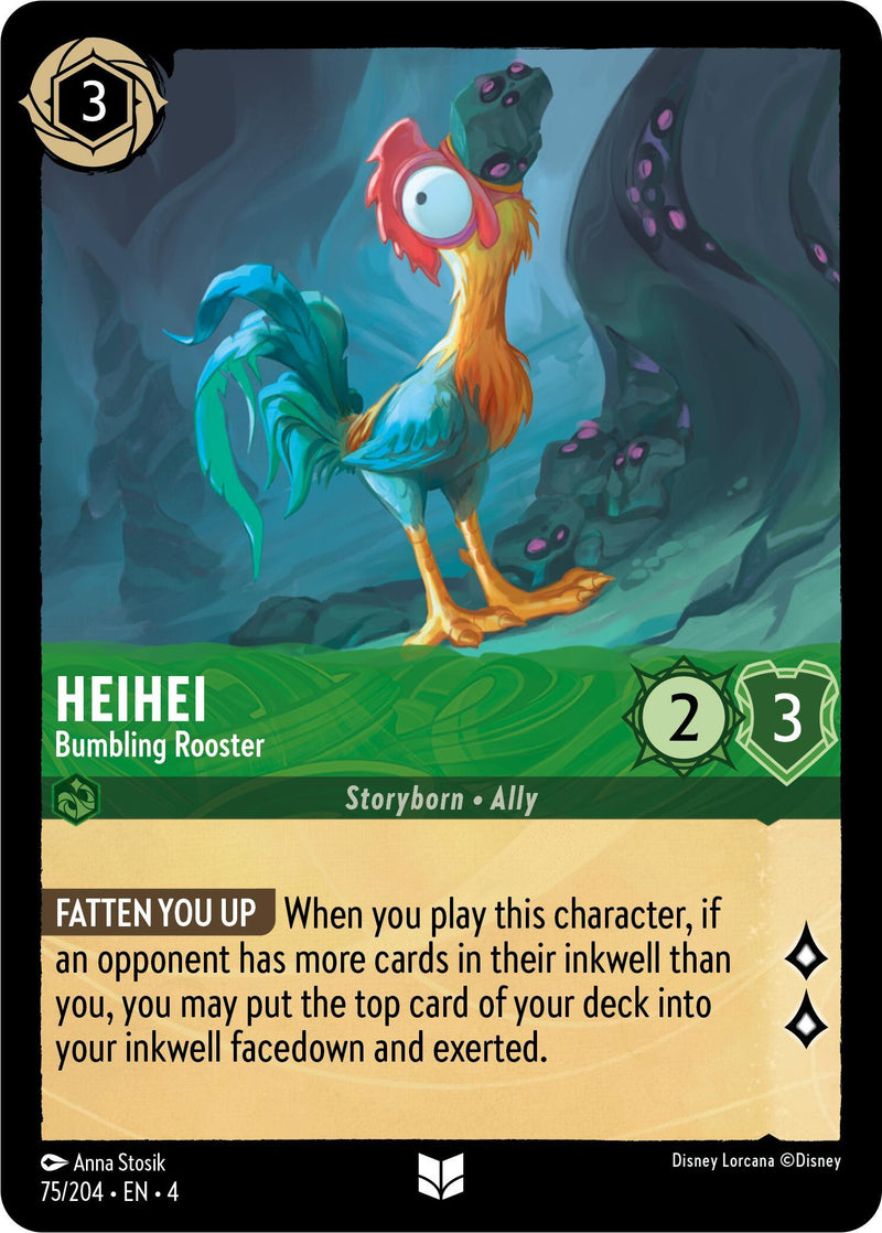 Heihei - Bumbling Rooster (75/204) [Ursula's Return] - Paradise Hobbies LLC