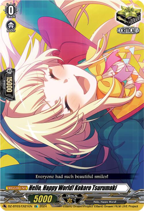 Hello, Happy World! Kokoro Tsurumaki (DZ-BT03/EX21EN) [Dimensional Transcendence] - Paradise Hobbies LLC