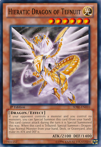 Hieratic Dragon of Tefnuit [SDBE-EN010] Common - Paradise Hobbies LLC