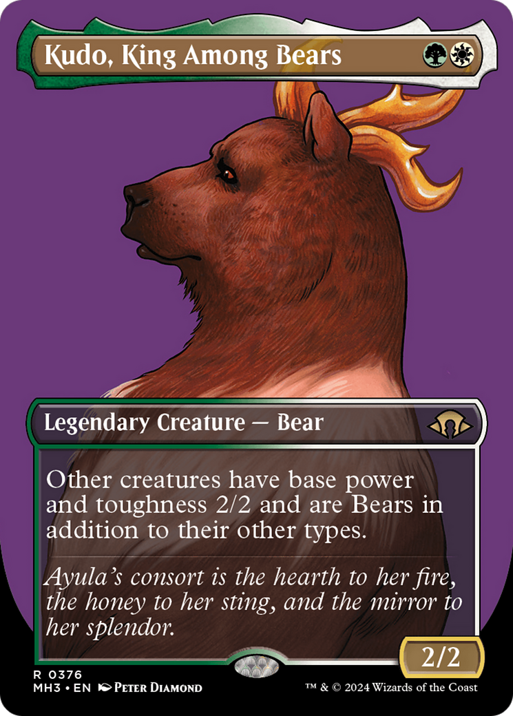 Kudo, King Among Bears (Borderless) [Modern Horizons 3] - Paradise Hobbies LLC