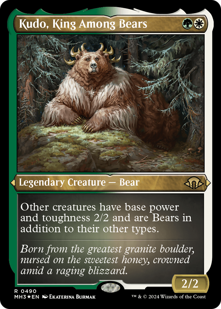 Kudo, King Among Bears (Foil Etched) [Modern Horizons 3] - Paradise Hobbies LLC