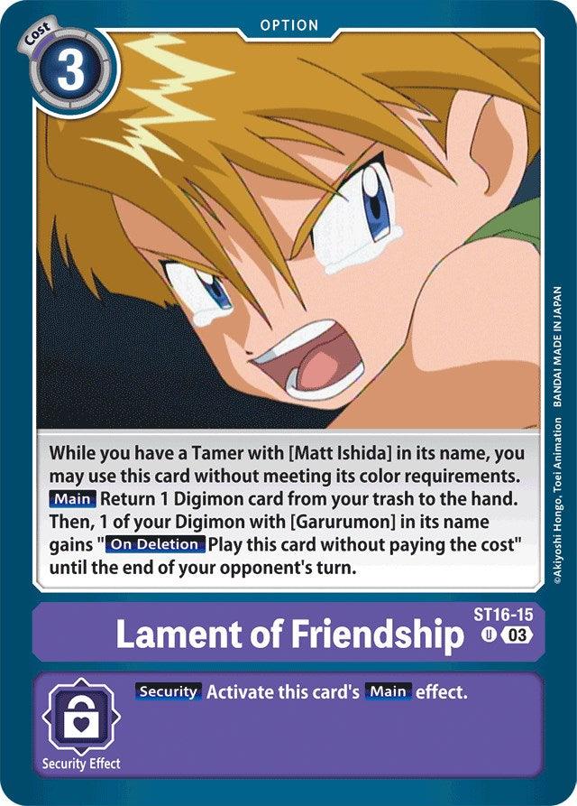 Lament of Friendship [ST16-15] [Starter Deck: Wolf of Friendship] - Paradise Hobbies LLC