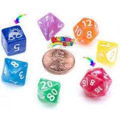 Mighty Tiny Dice: Rainbow Bits (7 Polyhedral Dice Set) - Paradise Hobbies LLC