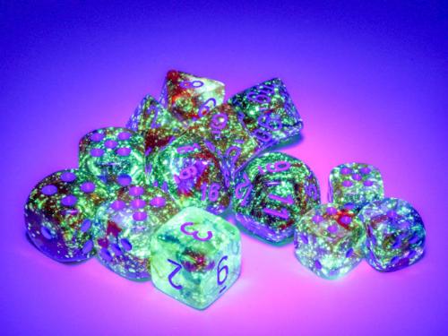 Nebula Primary/blue Luminary 12mm d6 Dice Block (36 dice) - Paradise Hobbies LLC